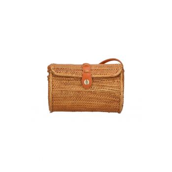 Geanta crossbody din rattan - realizata manual - Multicolor