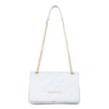 Geanta crossbody matlasata Carina - Alb murdar