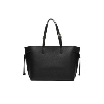 Geanta dama  Ava L - piele naturala - negru - set