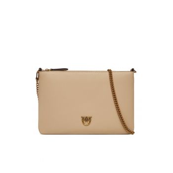 Geanta dama  model C50Q Flat Classic AI 25-2 - bej - din piele naturala