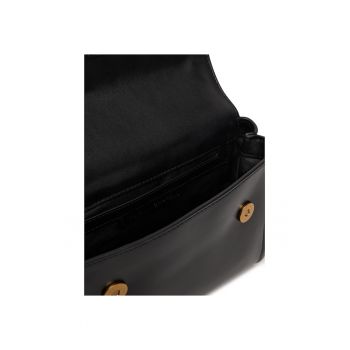 Geanta dama  neagra/aurie - din piele naturala - model 992