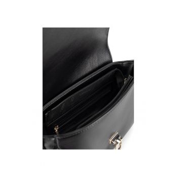 Geanta dama  neagra - model LSK-B-020-06 - din material sintetic