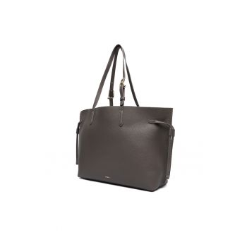 Geanta dama  Urban Gray+Ciliegia - piele naturala - model Ava L - dimensiuni 30x45cm