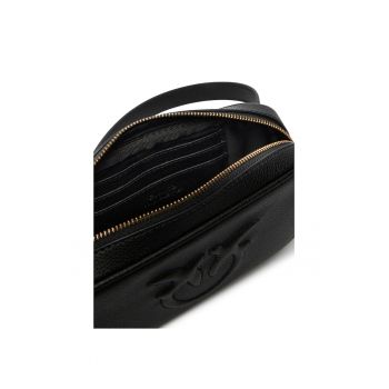 Geanta de umar dama  model Black Z99Q - piele naturala - culoare neagra