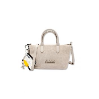 . Geanta din piele ecologica cu bareta de umar Zelia Nova - Bej deschis