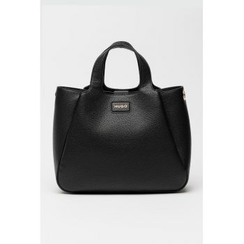 Geanta din piele ecologica cu maner si bareta detasabila Orin - Negru