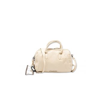 Geanta duffle de piele ecologica Seraphine Chic - Crem