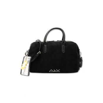 Geanta duffle de piele ecologica Seraphine Chic - Negru