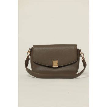 Geanta gri office mica din piele ecologica