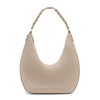 Geanta hobo cu logo in relief - Bej