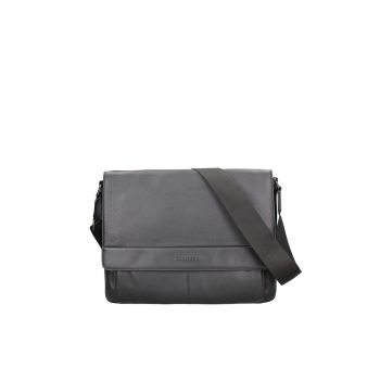 Geanta messenger din piele Erebo - Negru