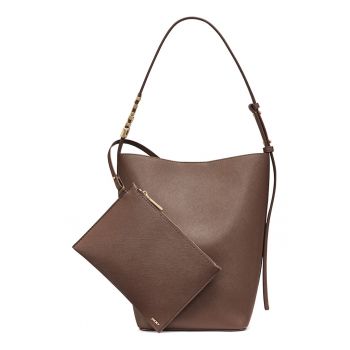 Geanta tote de piele cu portofel detasabil Avril