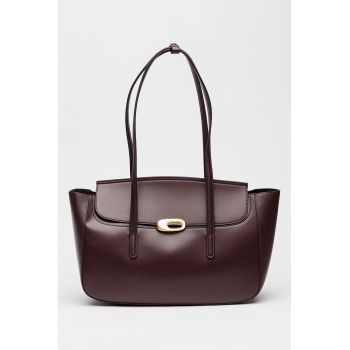 Geanta tote de piele ecologica cu detaliu metalic