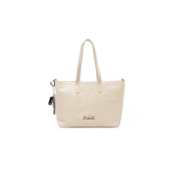 Geanta tote de piele ecologica Seraphina Chic - Crem