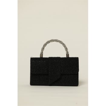 Gentuta neagra cu aplicatii si pietre stralucitoare