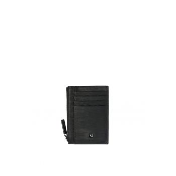 Portcart din piele Silvano Chic - Negru