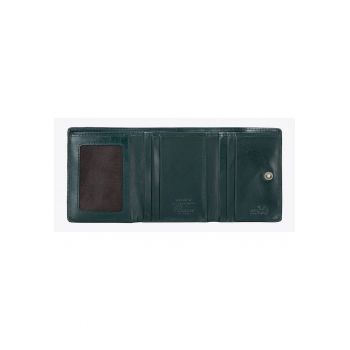 Portofel dama  Florence - piele naturala lacuita - verde - 9 -5cm x 11cm