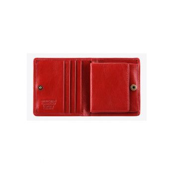 Portofel dama  Verona - piele lacuita - rosu - 10x9 -5cm