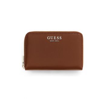 Portofel de piele ecologica cu logo Laurel - Maro cognac