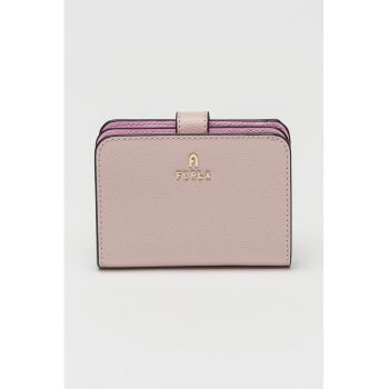 Portofel din piele Camelia - Roz pal