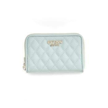 Portofel matlasat cu fermoar Atabey - Albastru pal