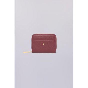 Portofel mic cu monograma - Visiniu