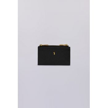 Portofel pliabil de piele - Negru