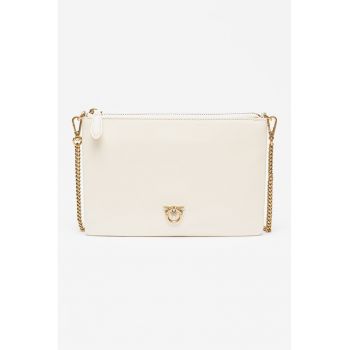 Etui din piele Flat Classic - Alb fildes