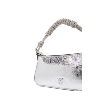 Geanta dama  Argento ZZFN Half Moon Baguette M - roz - din piele naturala