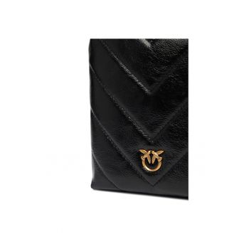 Geanta dama  Black Z99Q Flat Satchel - piele naturala - culoare neagra - dimensiuni 25x2cm