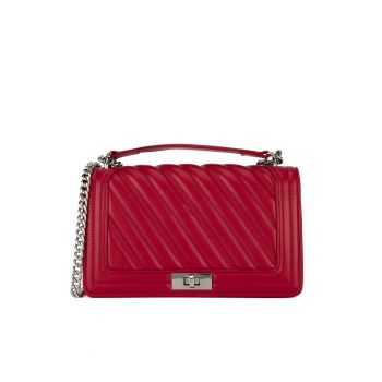 Geanta dama  bordo - material sintetic