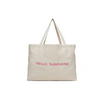 Geanta dama  ecru - model MDS-C-005-03 - material textil - dimensiuni variate.