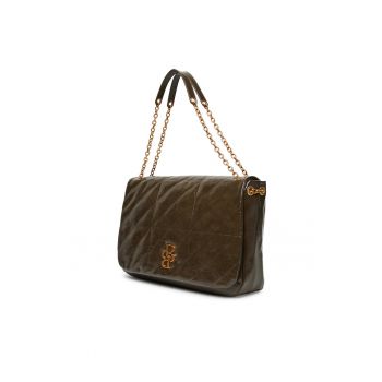 Geanta dama  khaki - material - fara marime