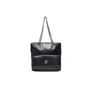 Geanta dama  model C-ALANA-LDA7976 - neagra - din material textil.