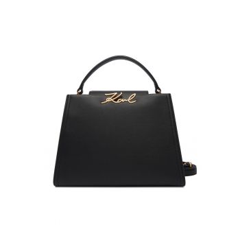 Geanta dama  neagra/aurie - din piele naturala - model 992