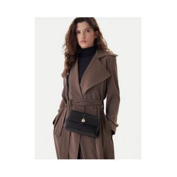 Geanta dama  neagra/aurie - din piele naturala - model 992