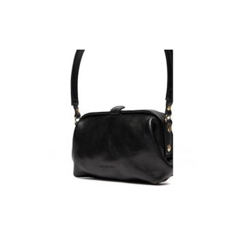 Geanta dama  ROHA TOREBKA S - Piele naturala - Negru