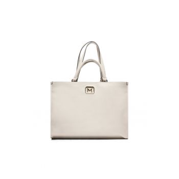 Geanta dama  Varenna alba - din piele ecologica - 001