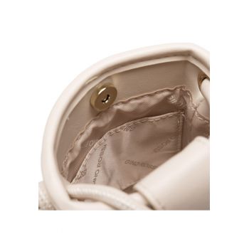 Geanta pentru telefon  bej - din material plastic - pentru femei