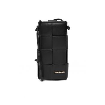 Geanta pentru telefon -  neagra - din material plastic