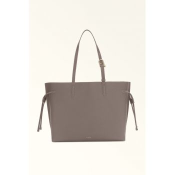 Geanta shopper din piele cu bareta ajustabila - Gri