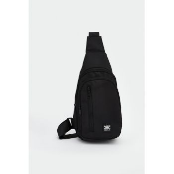 Borseta cu buzunare cu fermoar - Negru