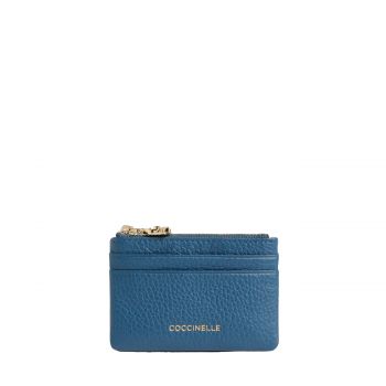 C-me small card holder grained leather deep blue