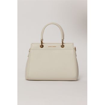 Geanta beige design structurat