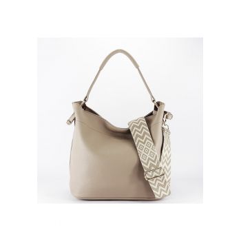 Geanta bej  cu borseta detasabila F6966 M11 19178 - Bej