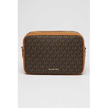 Geanta crossbody cu imprimeu logo Bryant - Negru/Maro scortisoara