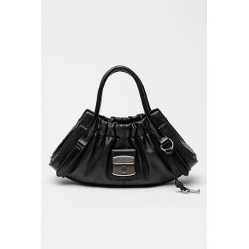 Geanta crossbody de piele Cristina - Negru