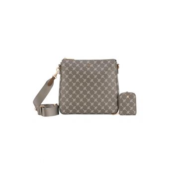 Geanta crossbody de piele ecologica cu model logo Jasmina - Verde