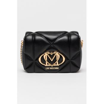 Geanta crossbody de piele ecologica - Negru