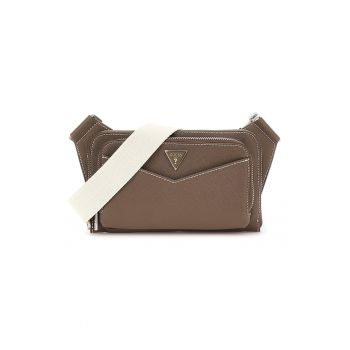 Geanta crossbody de piele ecologica Siena - Maro inchis